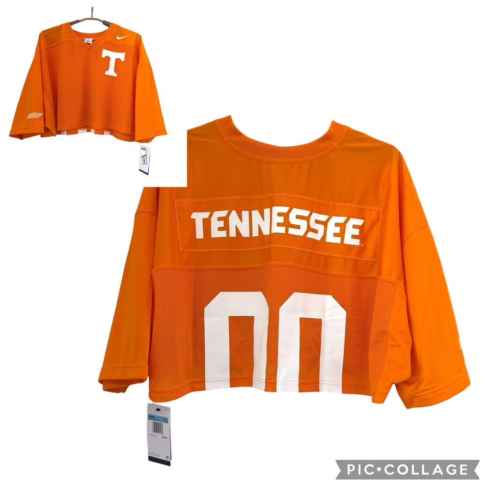 Nike Tennessee Volunteers Womens Orange Cropped Jersey Top Medium NEW 03O3-87F